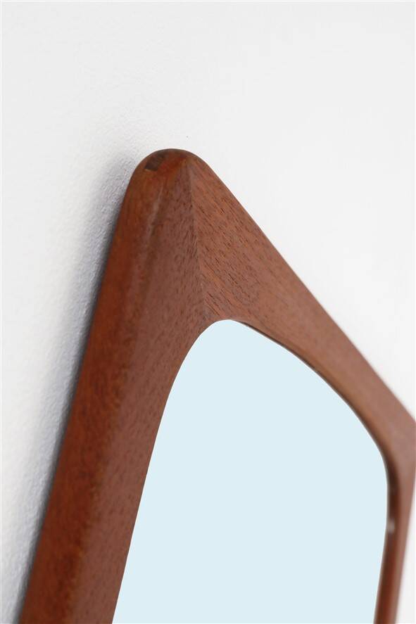 Fully restored mid-century teak mirror / Danish Modern design / 1960s