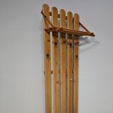 Pine wood coat rack / coatrack width 60 height 190 depth 30 cm