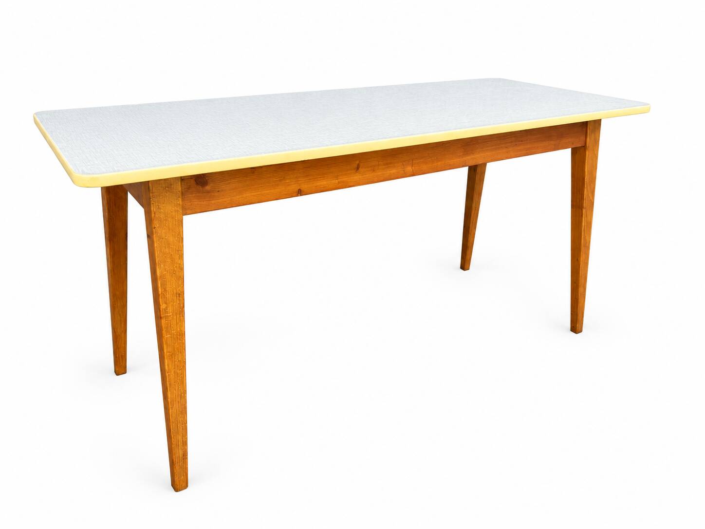 Large café table brasserie bistro Alsatian Art Deco Scandinavian wood