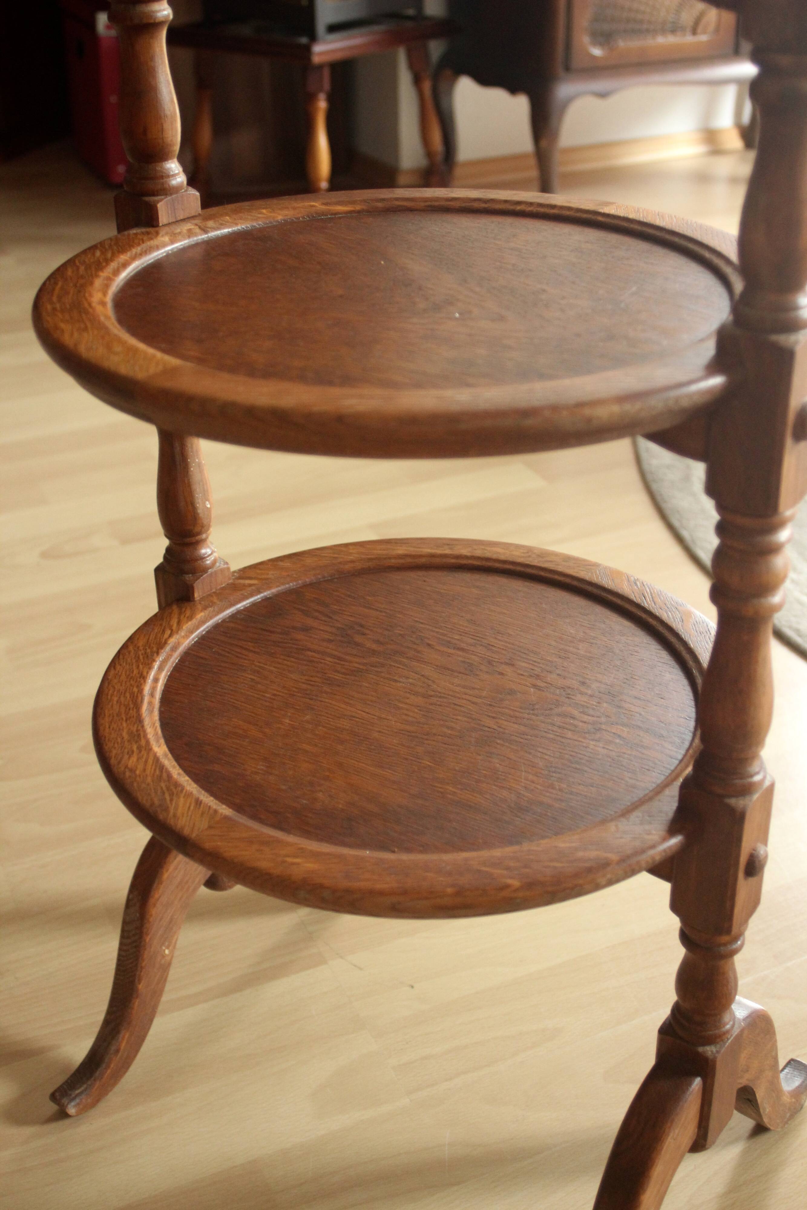 Side table - etagere - handmade of oak wood