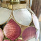 Mother-of-pearl and vintage brass pendant lamp