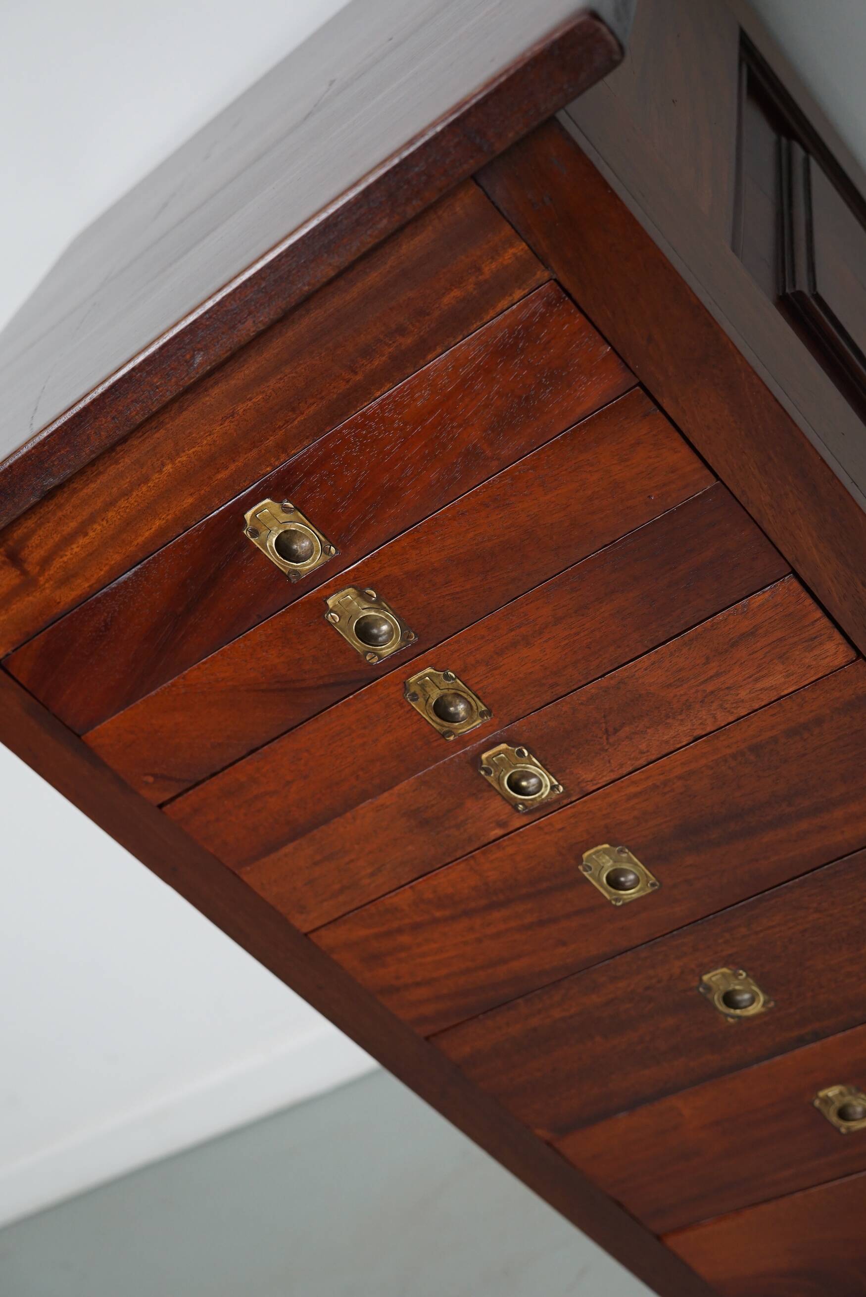 Antique English Mahogany Collectors Cabinet, 19th Century