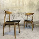 Paire de chaises scandinaves vintage