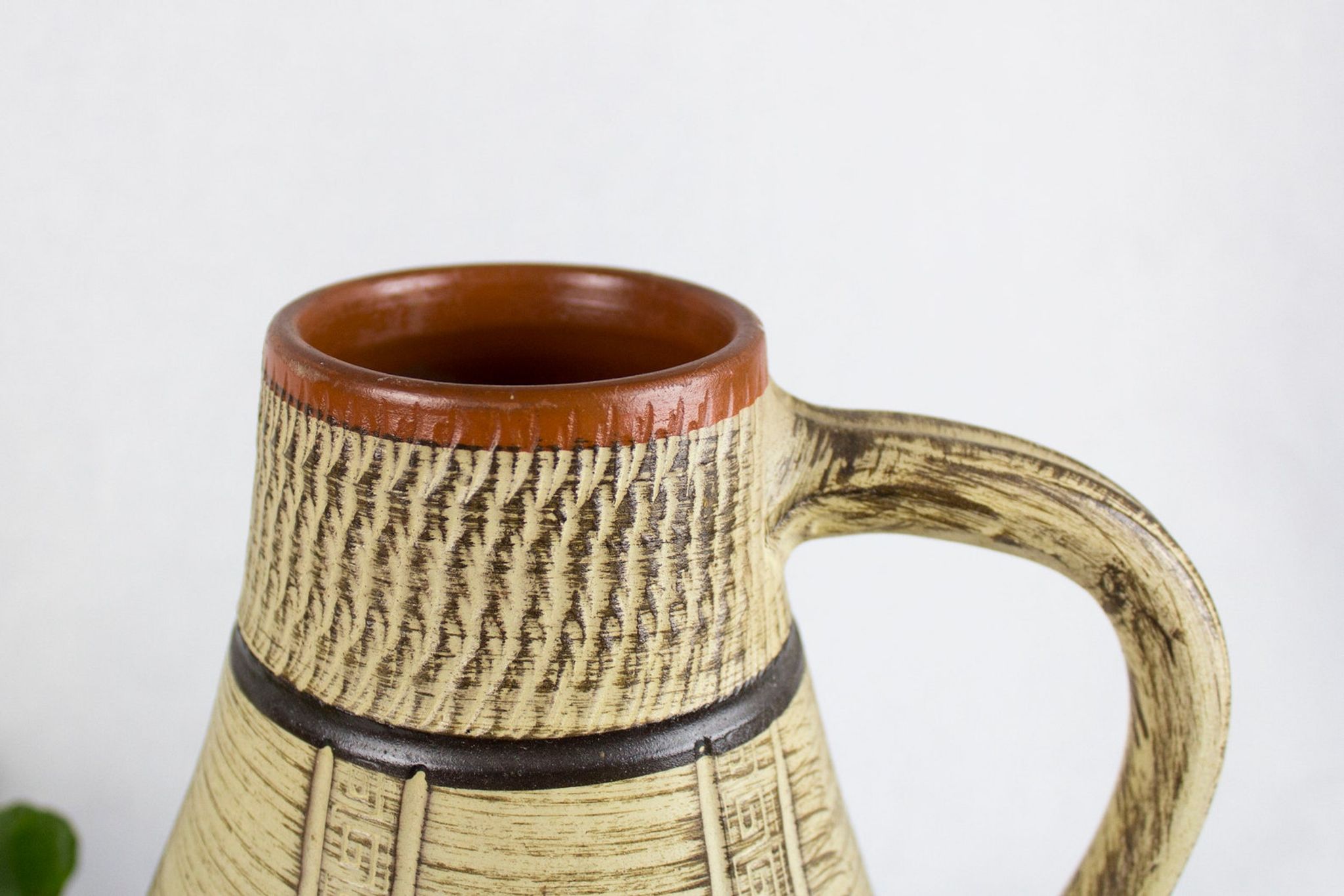 Vintage Ceramic Vase, West Germany, German pottery, Boho, Mid Century