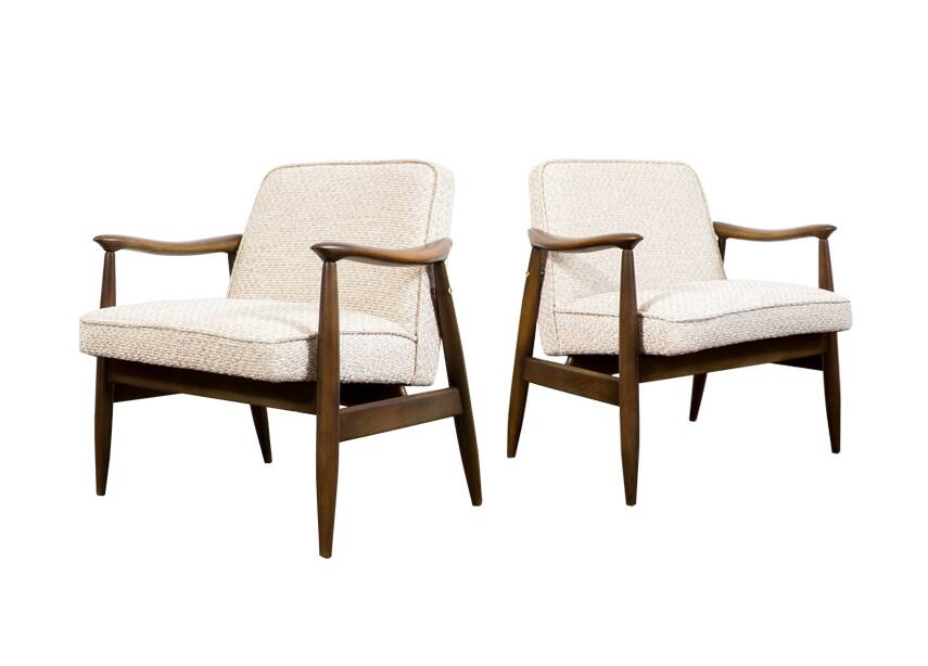 Pair of GFM-87 armchairs by Juliusz Kędziorek, GFM, Poland, 1960s