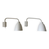 Lot de 2 appliques Fritz Hansen Caravaggio Read – Blanc – Design danois