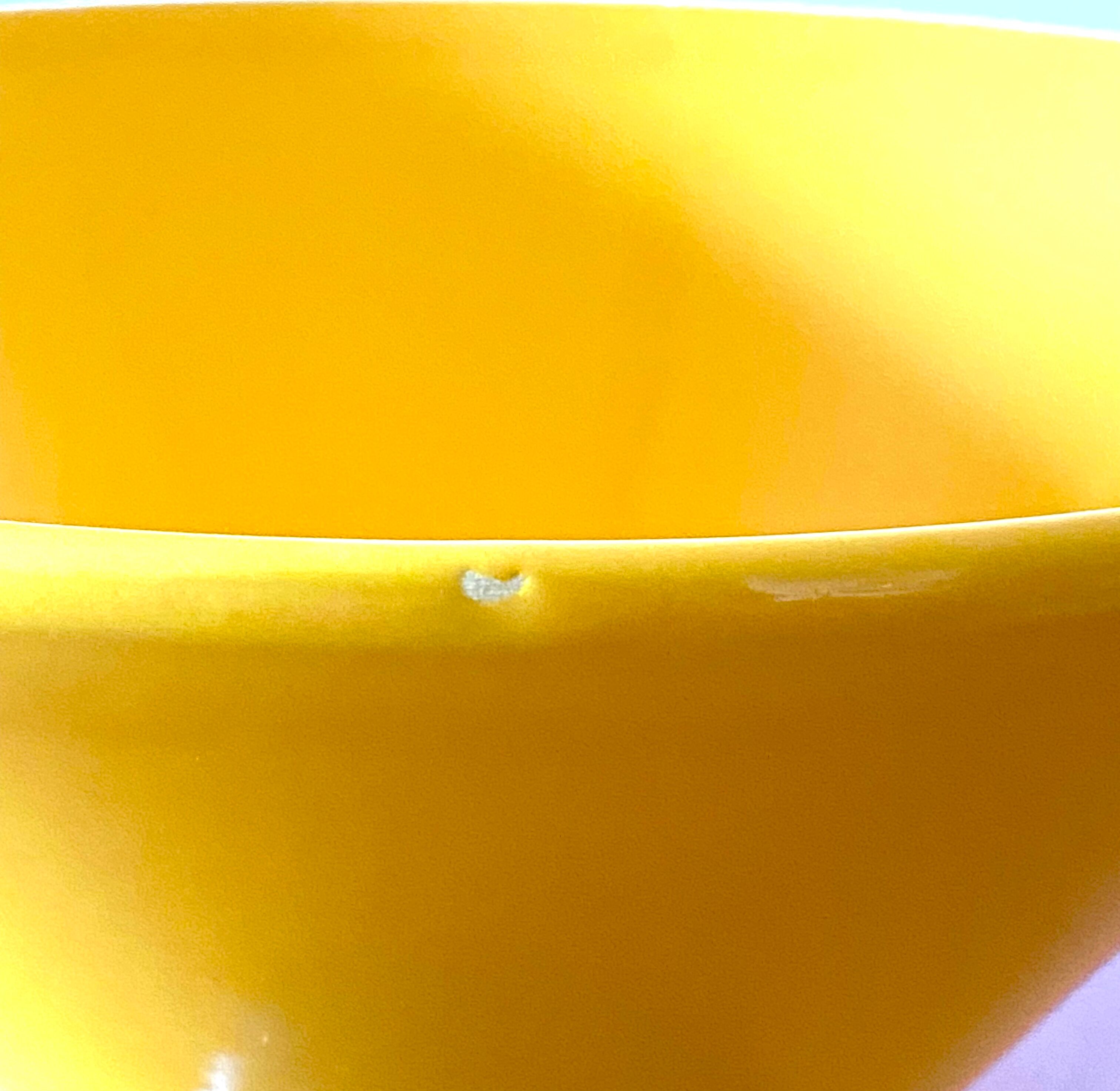 Yellow Conic Vase, postmodern, Italy 1980s