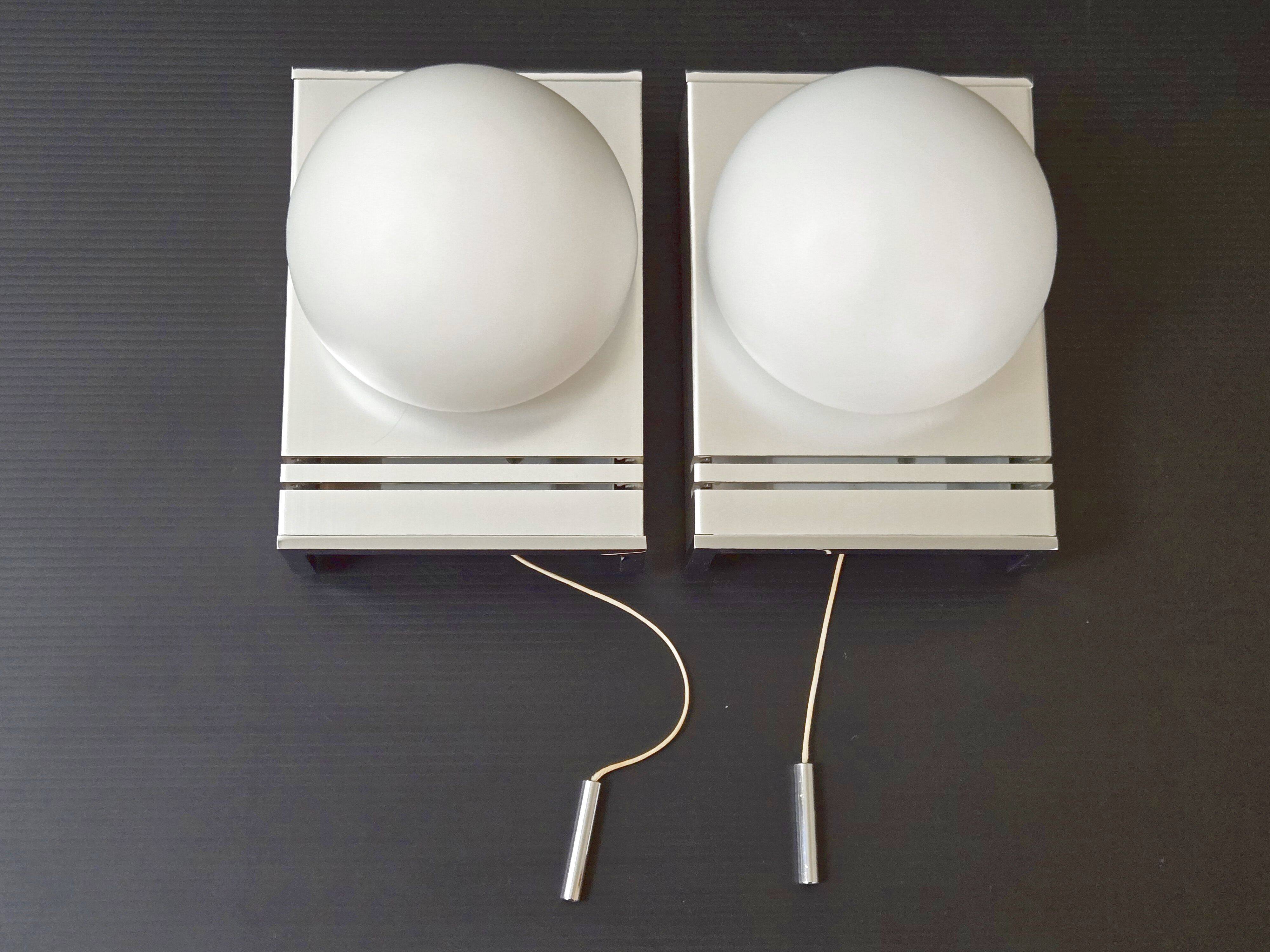 Pair of vintage 1970 wall lights