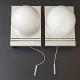 Paire d'appliques vintage 1970