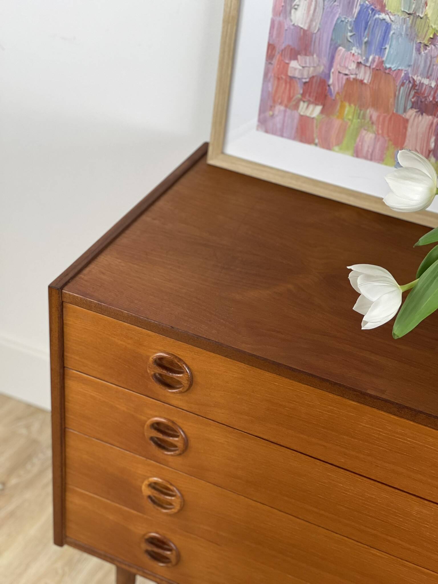 Commode scandinave en teck