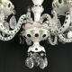 White overlay glass chandelier