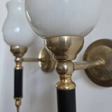 Pair of torch wall lights, 50-60