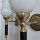 Pair of torch wall lights, 50-60