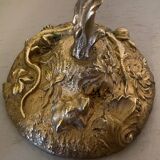 Pair of candlesticks with naturalistic decorations (gothic art nouveau) snake, salamander