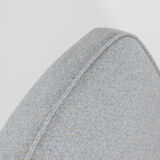 Original restored 366 armchair, 1960s icon, oak wood, blue