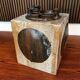 Brutalist ceramic art cube vase by Annette Merkenthaler, Germany 1960s