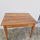 Antique rustic farmhouse table from the 1900s with one drawer - 1m