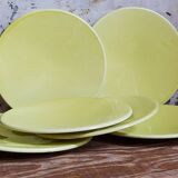 Six vintage Czech ceramic dessert plates