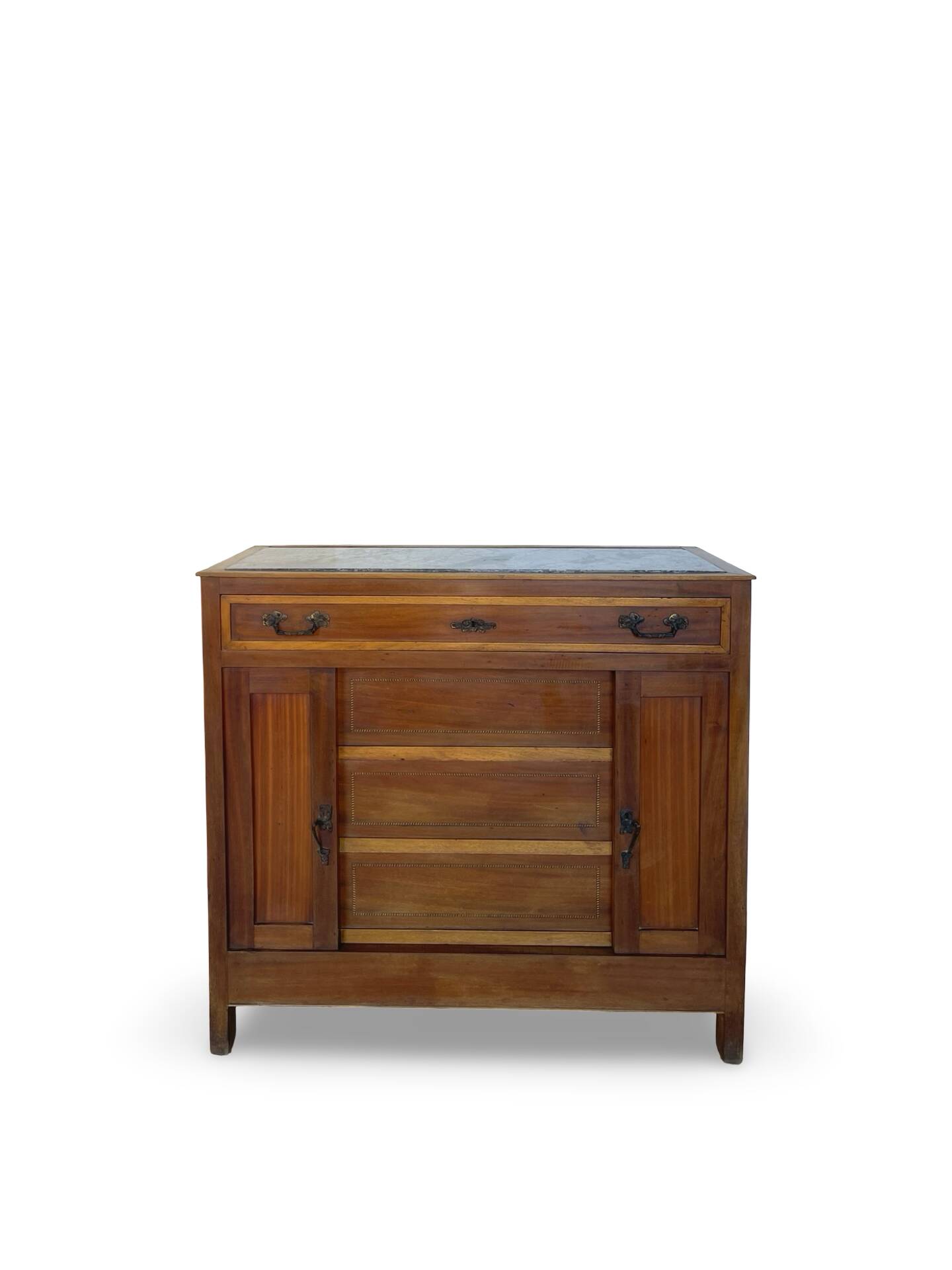 Commode de style Art Déco en bois de cerisier et noyer.