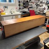Vintage shelf with sliding doors