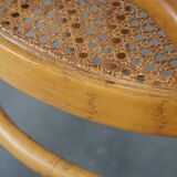 Set of 2 light brown bentwood Thonet style chairs model "Long John"