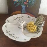 Dish with porcelain compartments.