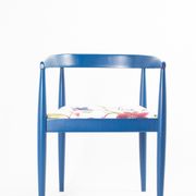 Vintage Flower Fabric & Blue Beech Armchair
