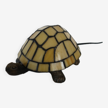 Tiffany style stained glass turtle night light lamp