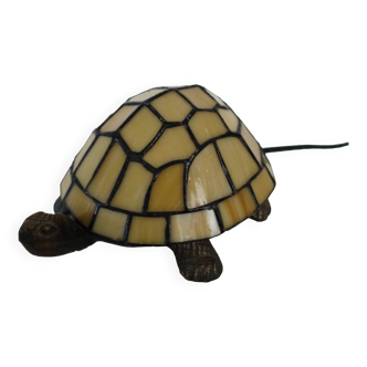 Lampe veilleuse tortue vitrail style Tiffany