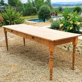 Elegant and refined 230 X 73 solid oak farmhouse table.