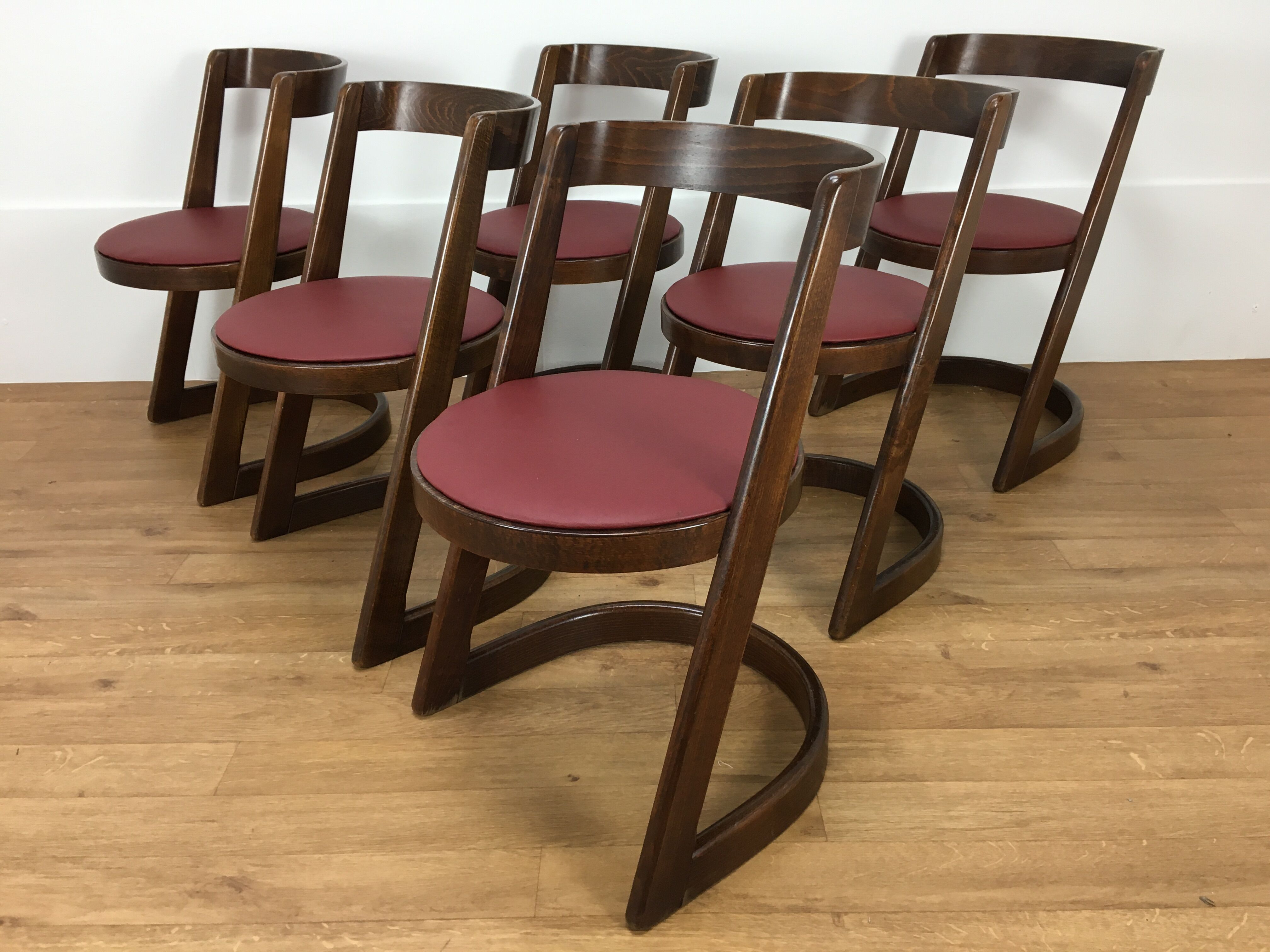 Set of 6 chairs Baumann Halfa design 70's