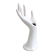 Hand ring jewelry display or vase soliflore white porcelain