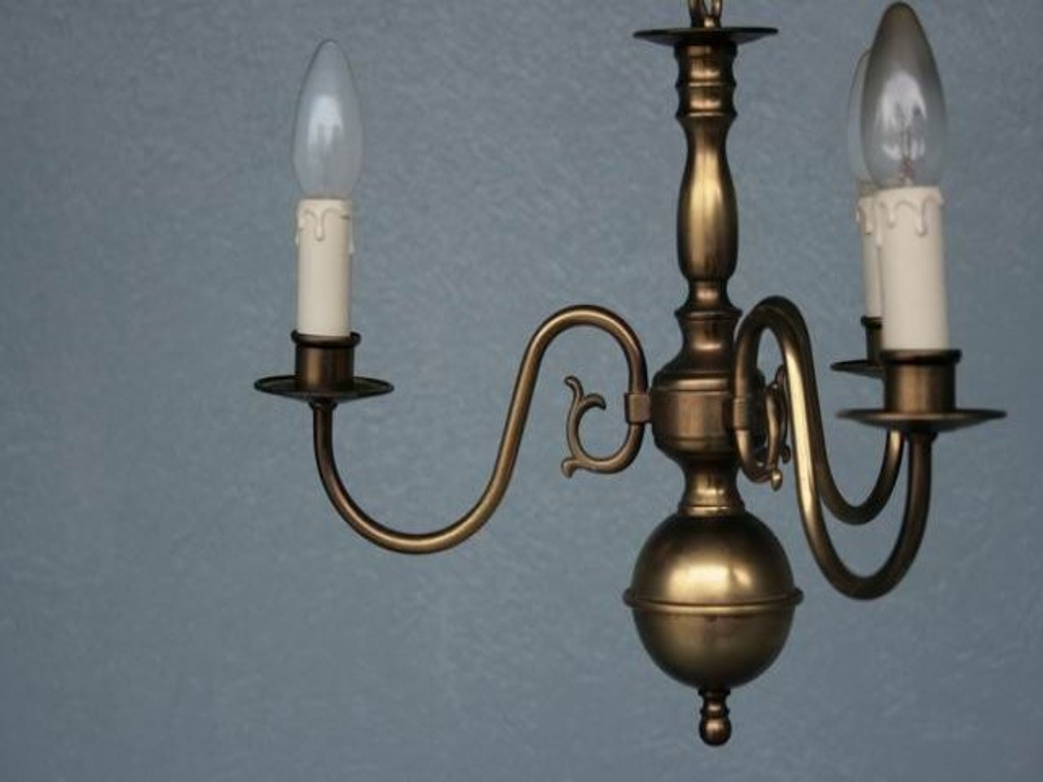 Lustre hollandais en bronze 3 branches
