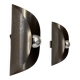 Pair of vintage wall sconces, bent steel, France, 1970