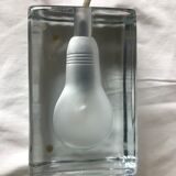 Pair of glass block lamps