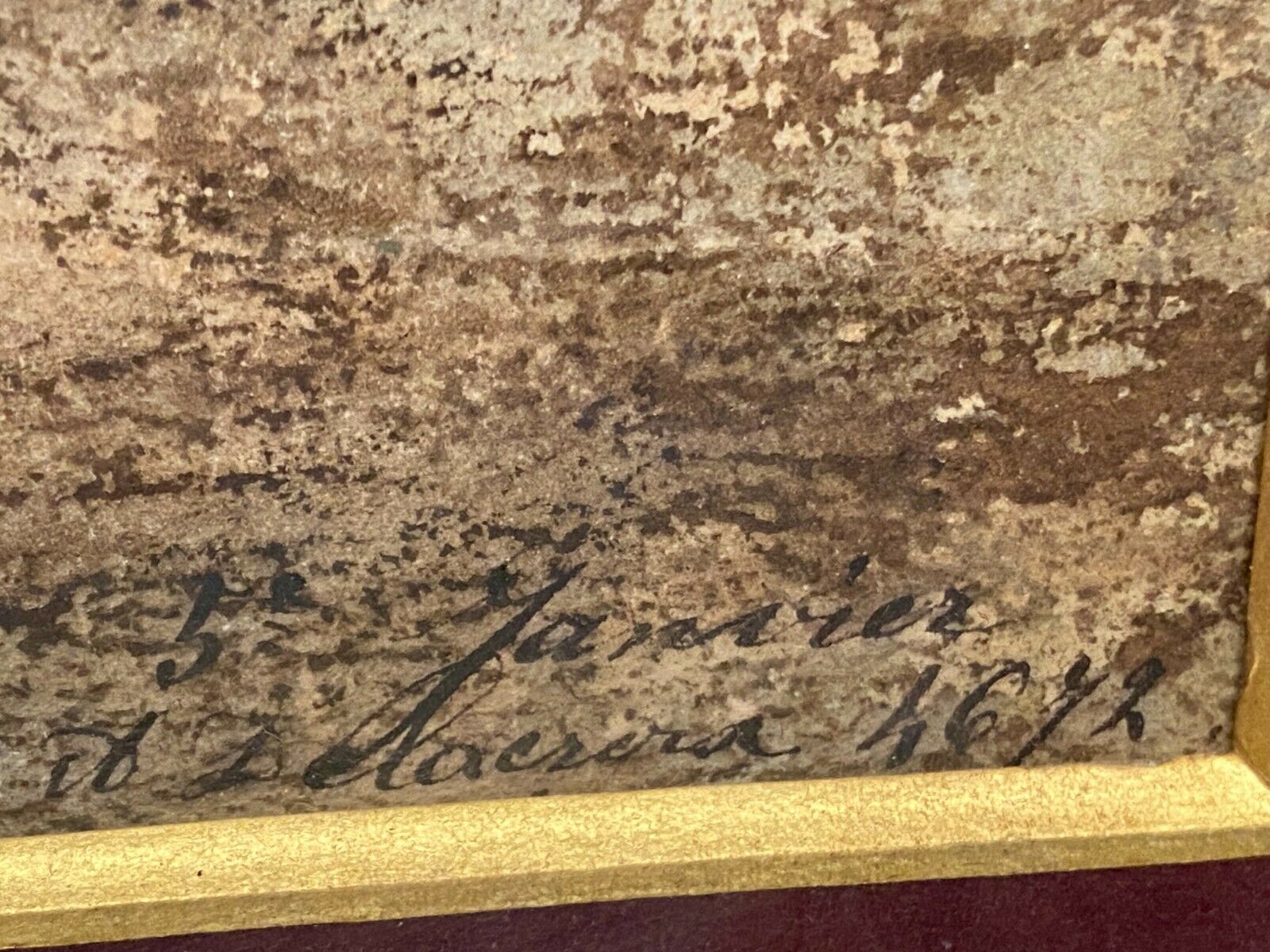 Original watercolor late nineteenth to the young shepherd