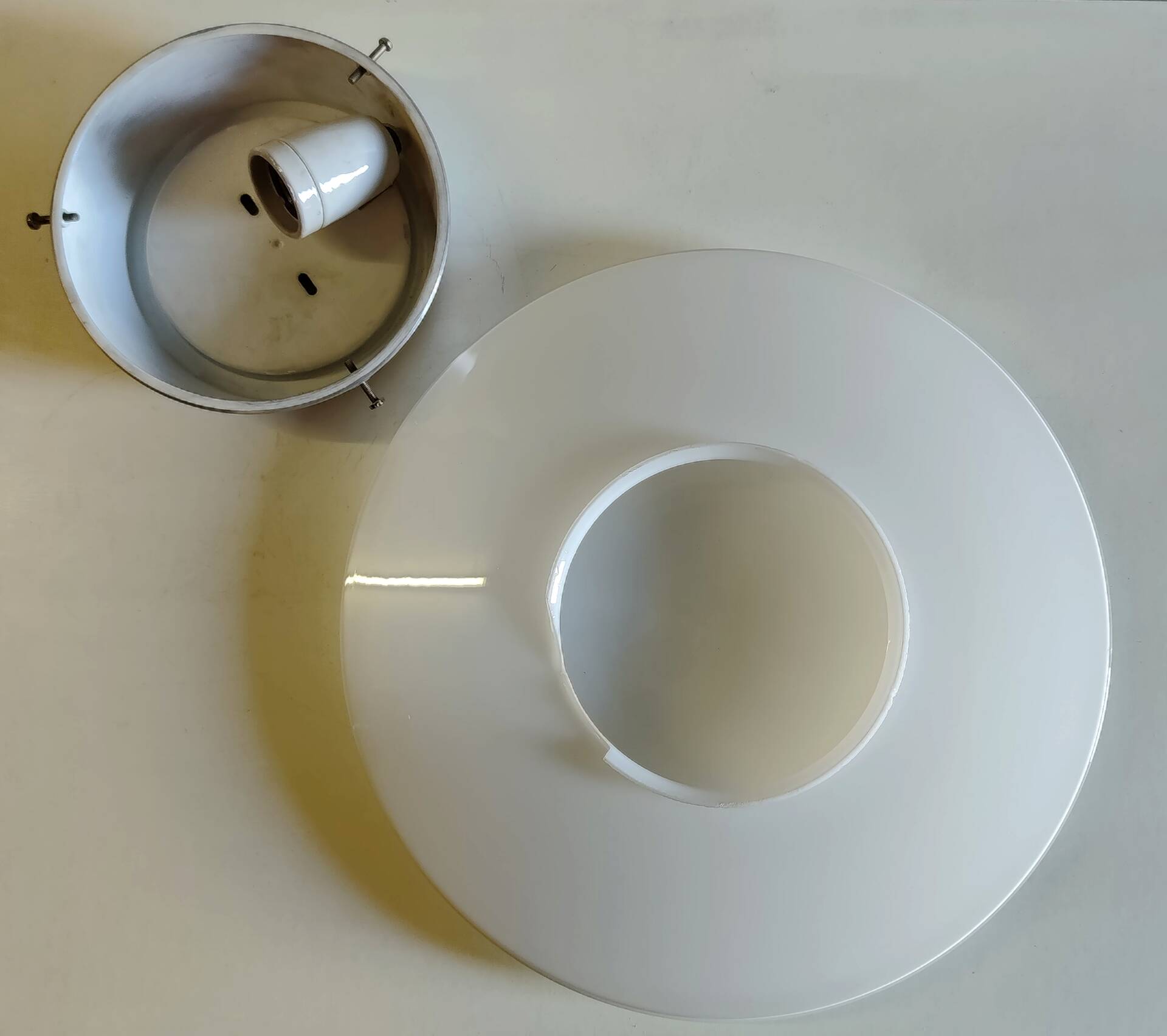 Ceiling light or wall lamp model Eklipta by Louis Poulsen - 1950s/60s
