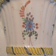 Vase bouquetiere faience enamelled of la Rochelle - XVIIIth century