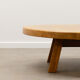 French oak brutalist artisan coffee table, 70s