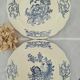 Old flat plates mismatched in earthenware