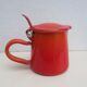 Pot en tôle émaillée avec couvercle- vintage