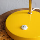 East germany vintage yellow table lamp by veb narva leuchtenbau, 1960s