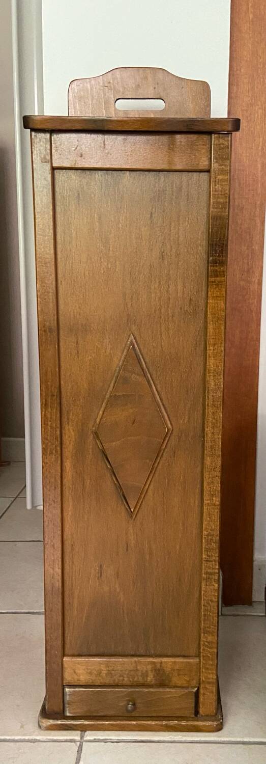 Vintage solid wood bread box