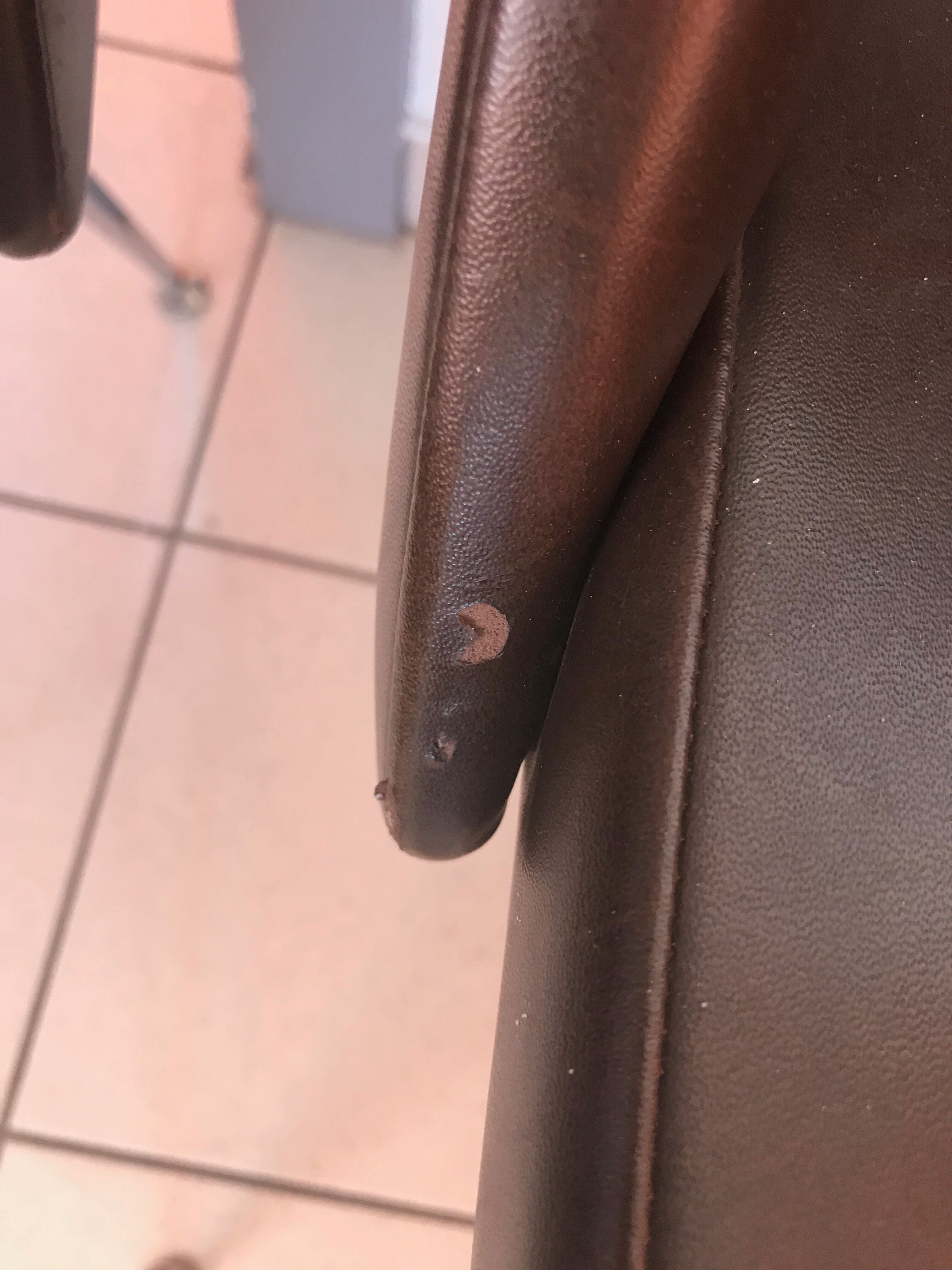 4 VINTAGE chairs in arflex-style brown skai