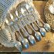 Ercuis 12 antique silver-plated spoons 1910