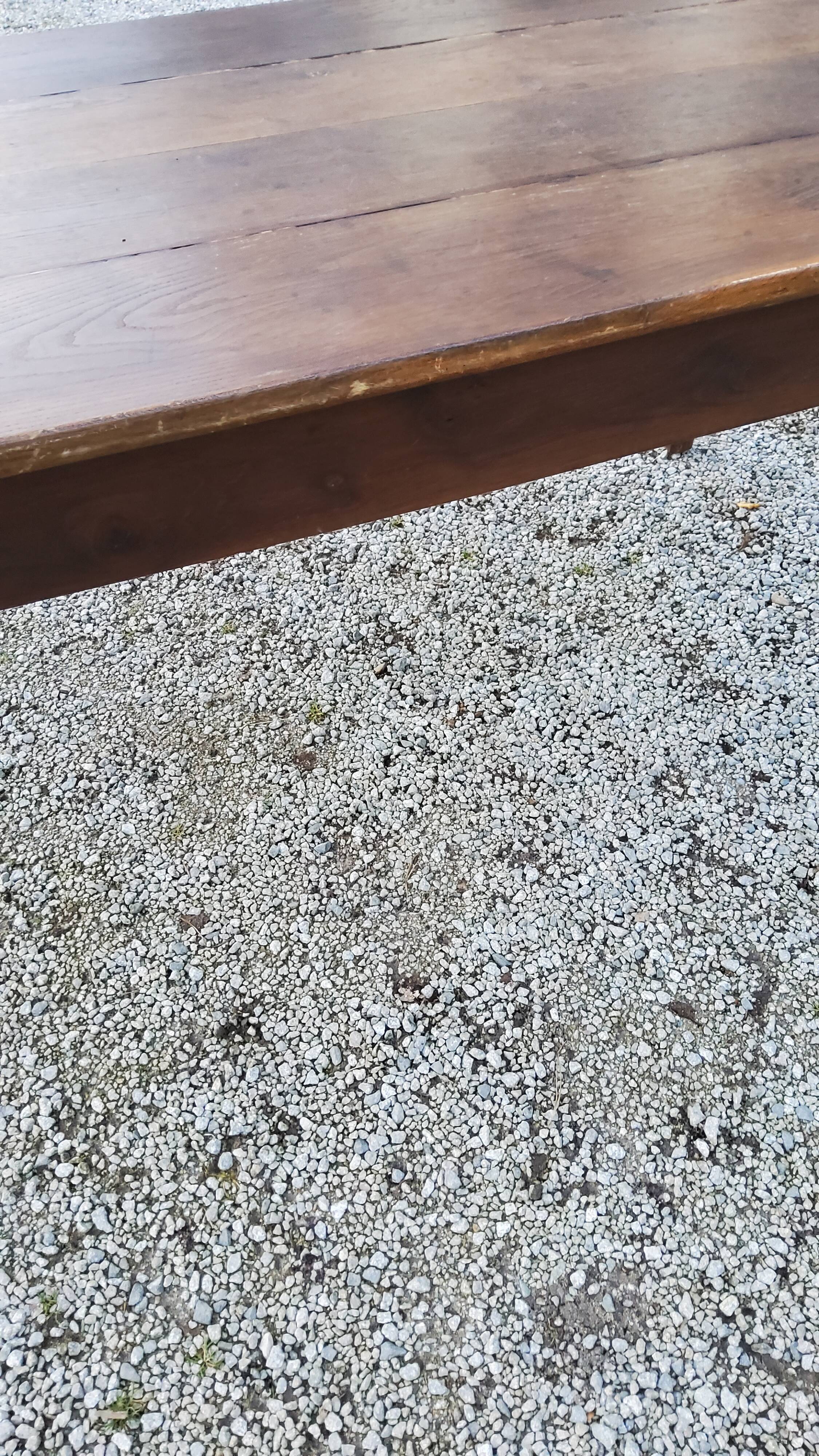 Farmhouse table in oak spindle legs nineteenth century