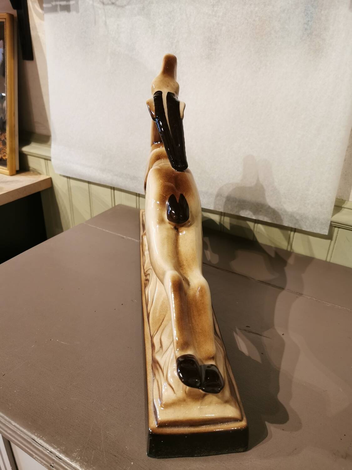 Art deco ceramic antelope