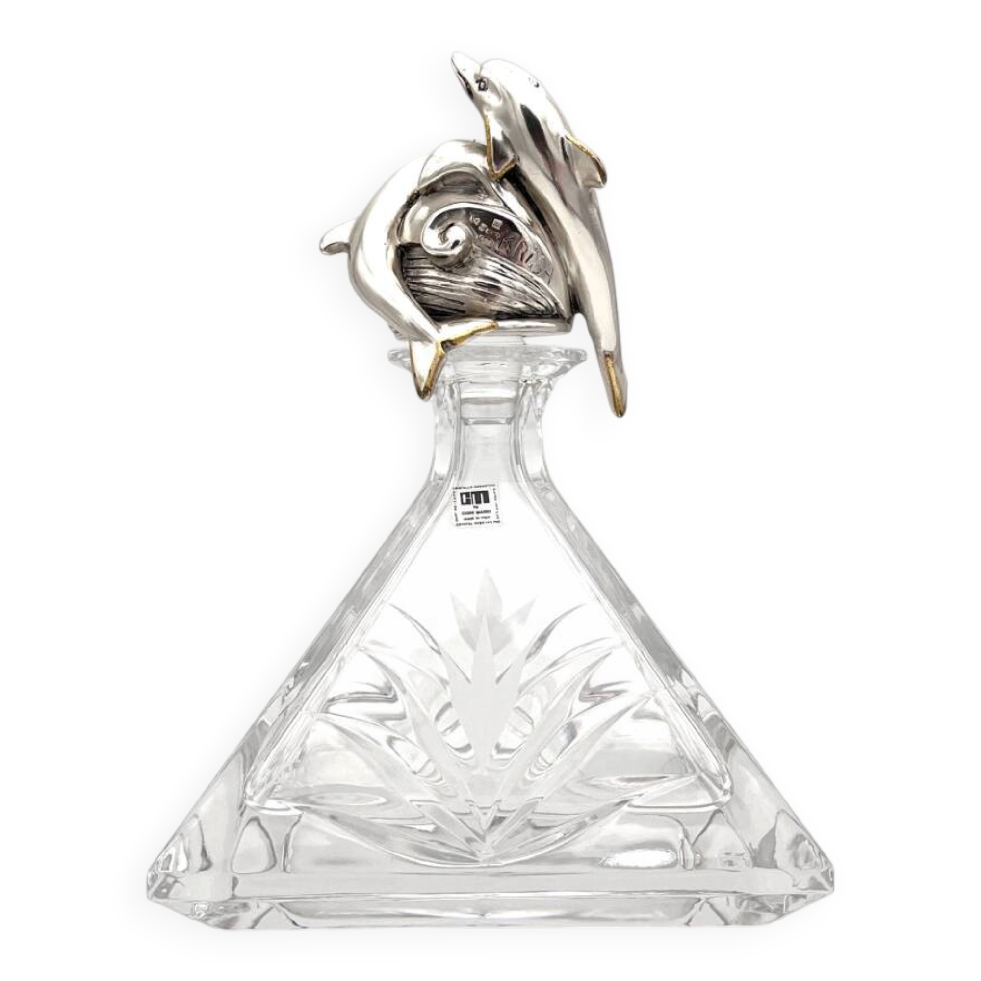Crystal Carafe Mario CIONI & Orfèvrerie KRISA (3.2kg) – Signed