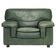 Roche Bobois lounge armchair in original green patinated leather, 1970