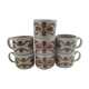Sept tasses à déjeuner en grès 70s